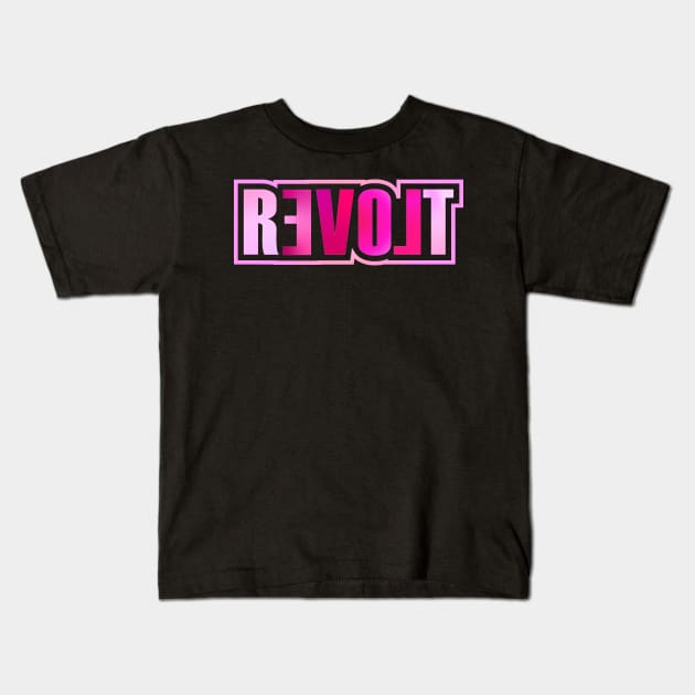 LOVE REVOLT Kids T-Shirt by Jokertoons